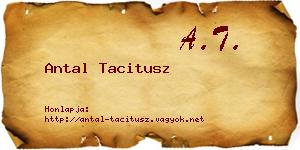 Antal Tacitusz névjegykártya